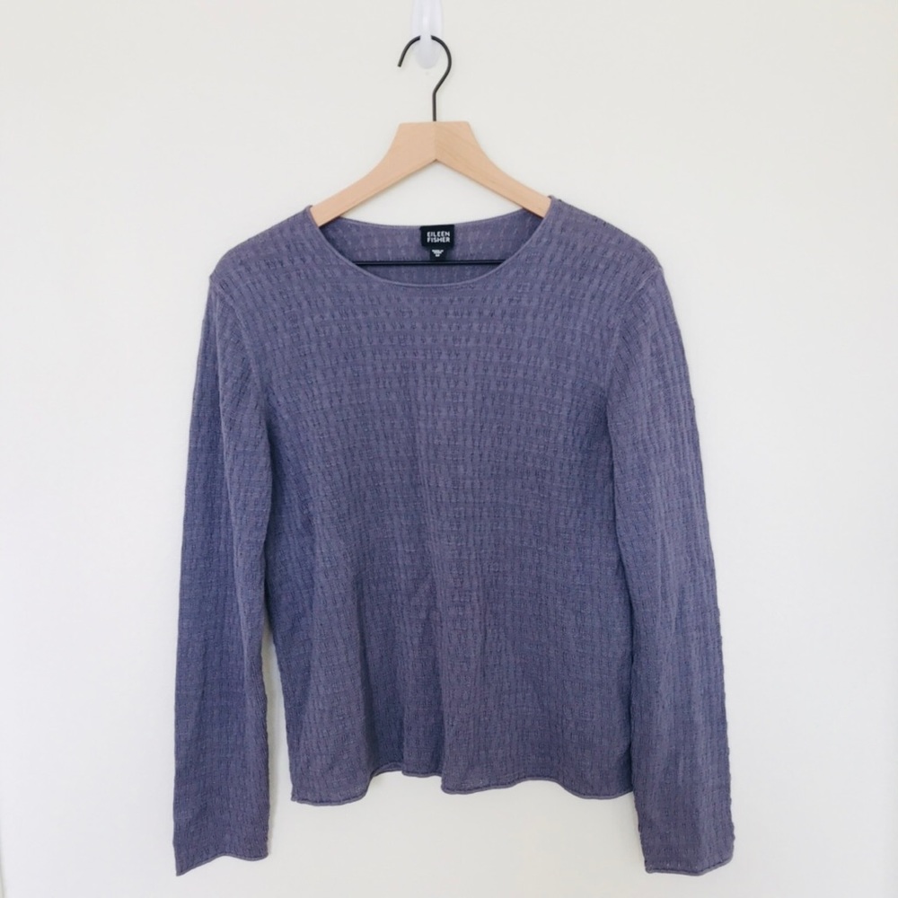 Eileen Fisher Muted Purple Silk knit Sweater